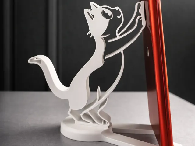Cute Cat phone stand slot together holder