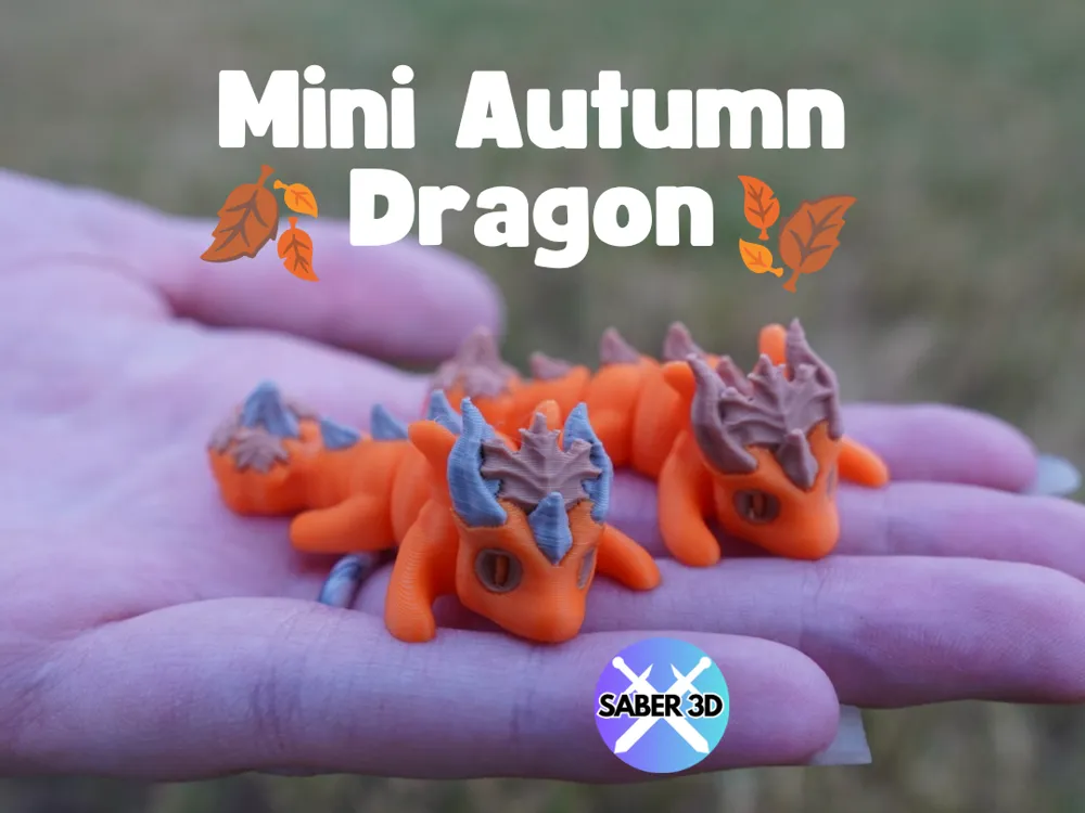 Adorno temático: Mini Autumn Dragon. Referencia del modelo original.