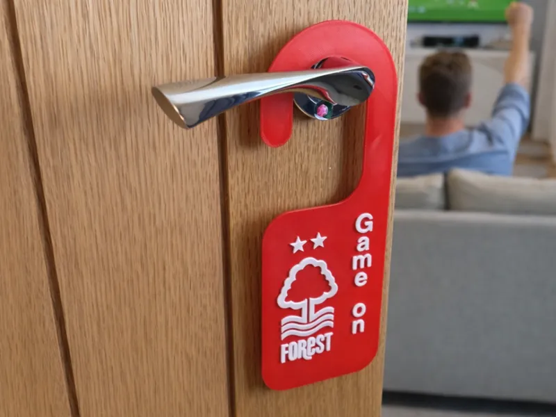 Nottingham Forest Door Hanger  | Game On Sign