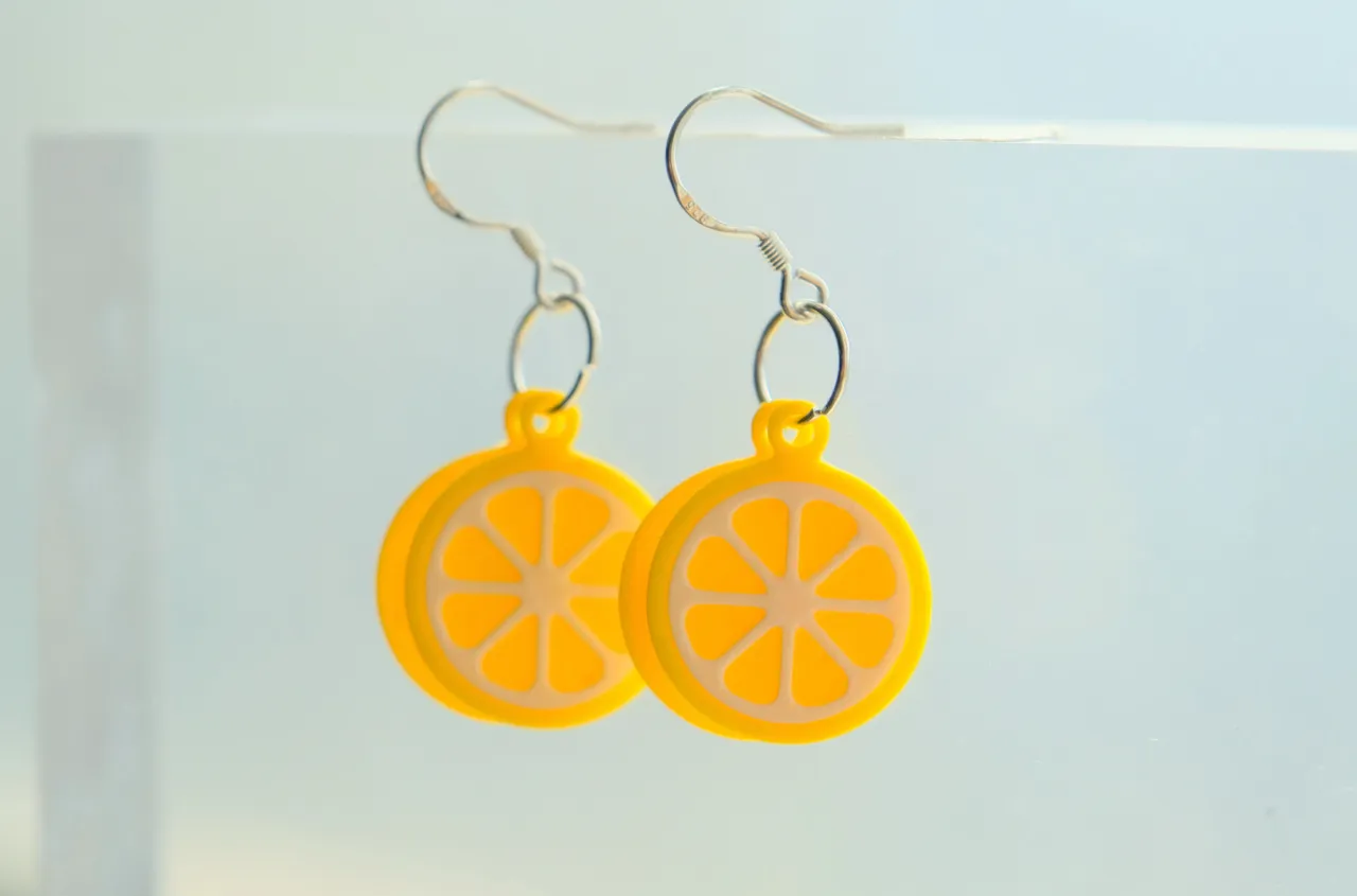 Fresh Lemon Slice Earrings view 3