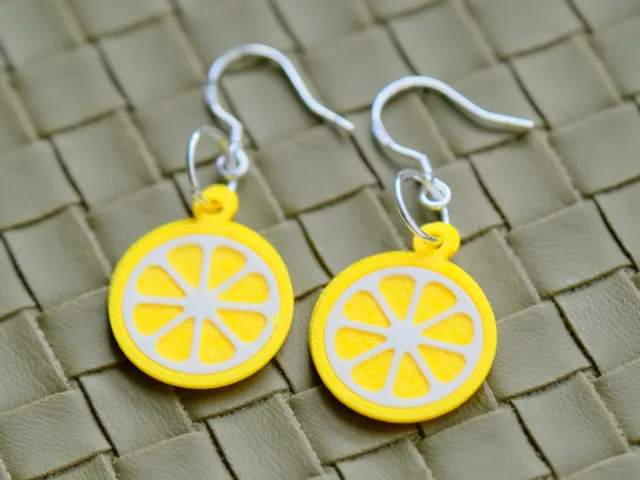 Fresh Lemon Slice Earrings