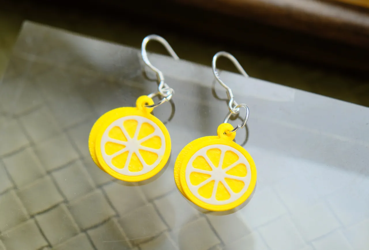 Fresh Lemon Slice Earrings view 4
