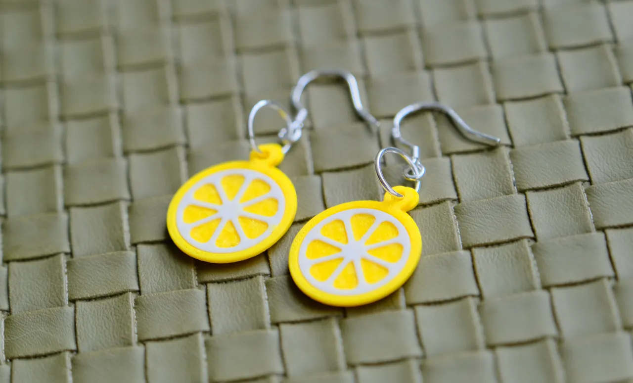 Fresh Lemon Slice Earrings view 2