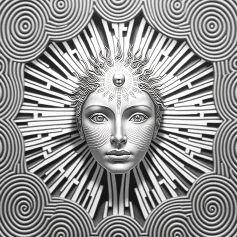 HUEFORGE - New Mandala Face Black and White