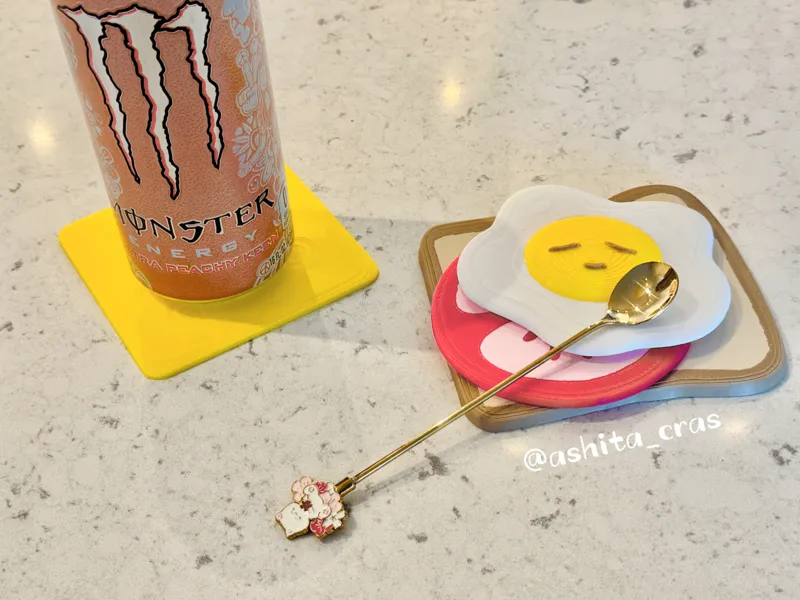 Sunny-Side Stack: Breakfast Coaster Set