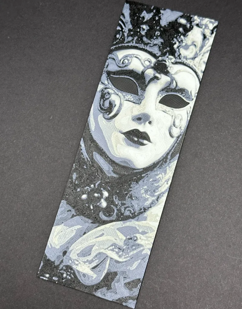 Hueforge Venetian Mask Bookmark