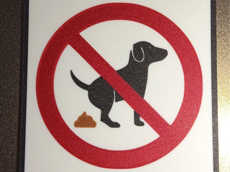 Hier ist kein Hundeklo! Danke!