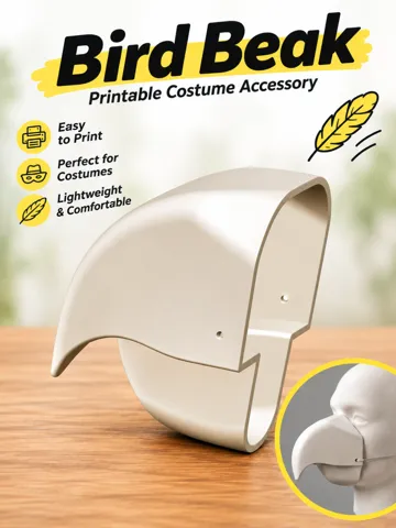 Modelo para impresión 3D: Bird Beak for Costume & Cosplay | Parrot/Eagle — vista de referencia 2