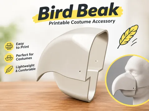 Modelo para impresión 3D: Bird Beak for Costume & Cosplay | Parrot/Eagle — referencia de MakerWorld
