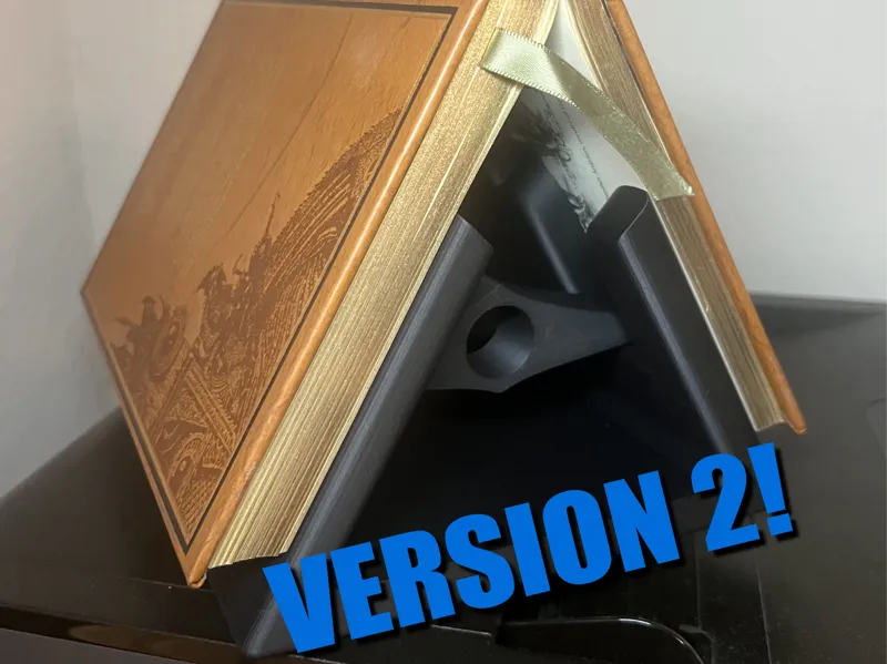 Book Holder with Integrated Page Holder