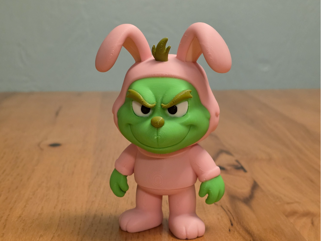 Grinch Easter bunny suit articulating