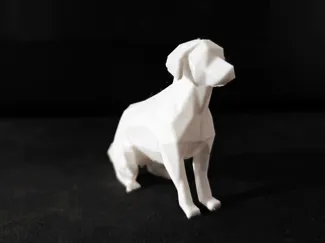 Sitting low poly Dogo