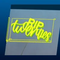 rip twenties cake topper (3mmthick)