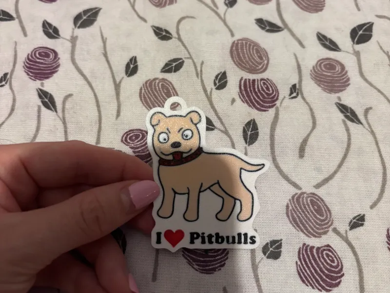 llavero I love pitbull 