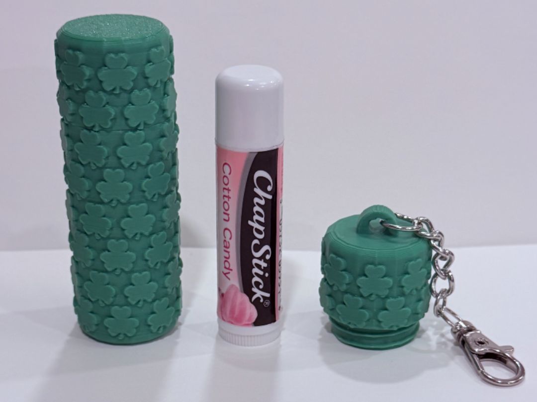 Shamrock Pattern Lip Balm Case