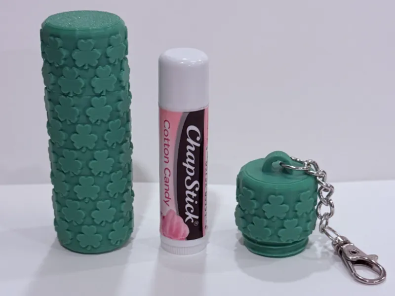Shamrock Pattern Lip Balm Case