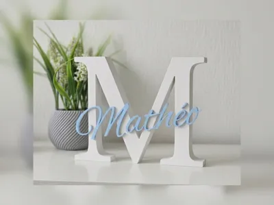 Name Tag - Letter with Name Mathéo