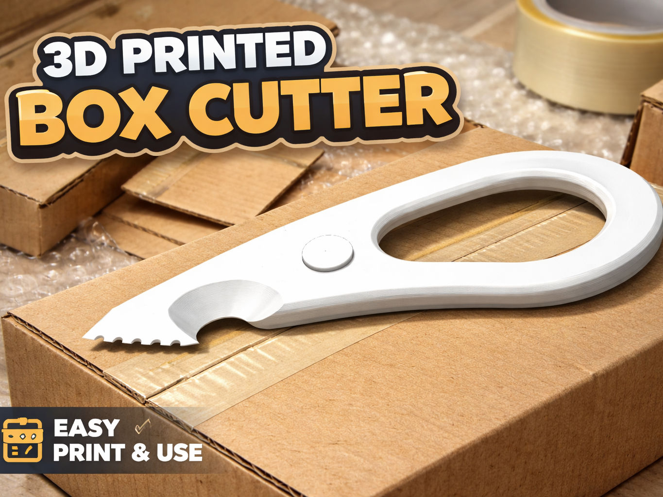 Safe and easy Box Opener - Cardboard Cutter