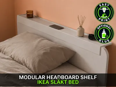 Modular Headboard Shelf for IKEA SLÄKT Bed