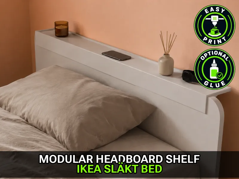 Modular Headboard Shelf for IKEA SLÄKT Bed