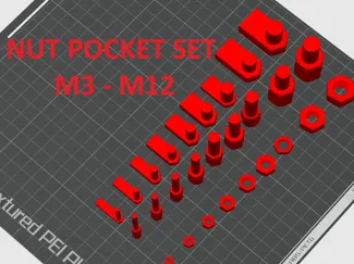 Nut Pocket Set M3 - M12