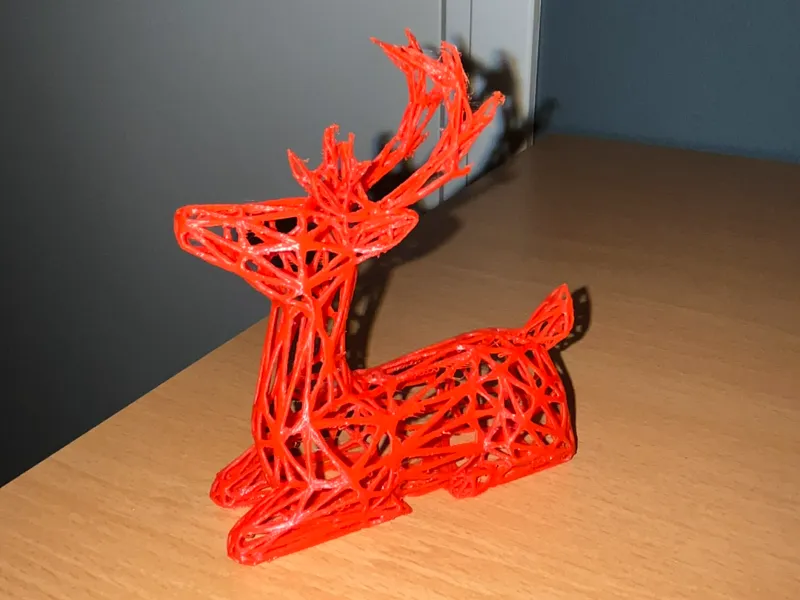 Laying deer wireframe // 8 gr // no support