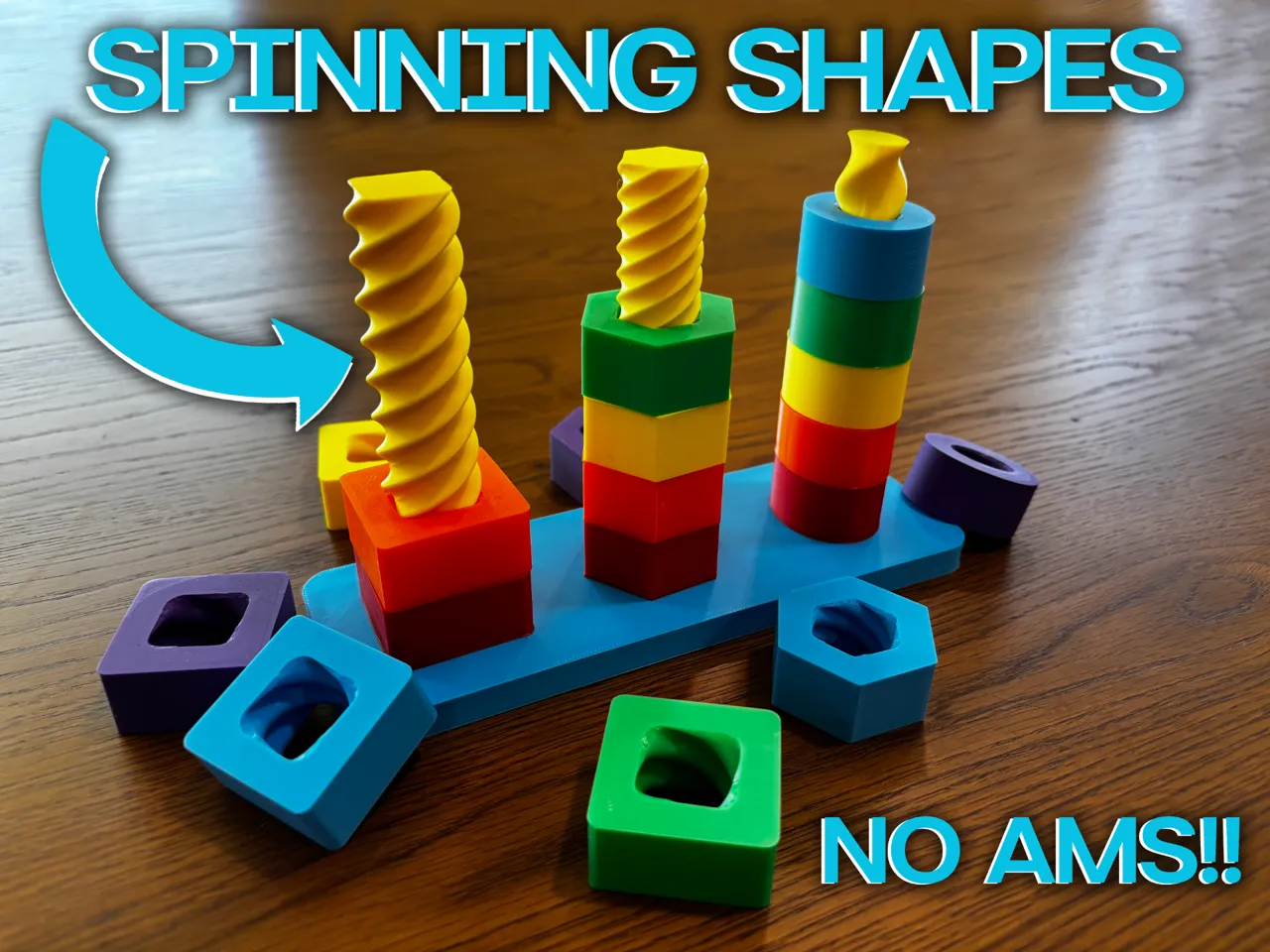 Spinning Shapes Children's Toy | Fine Motor Skills view 2