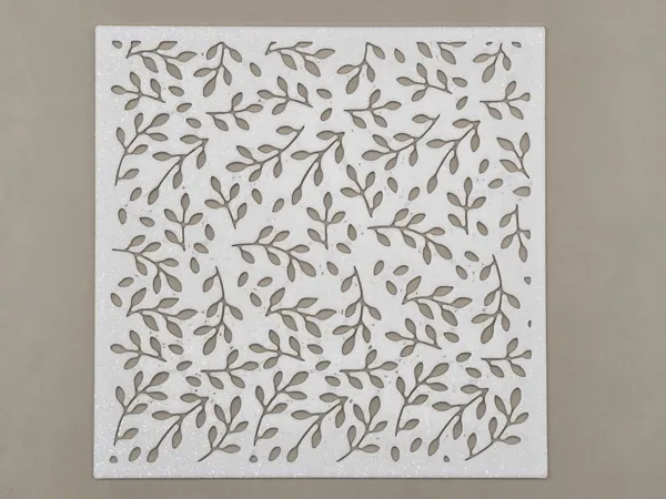 Pochoir motif feuilles de printemps