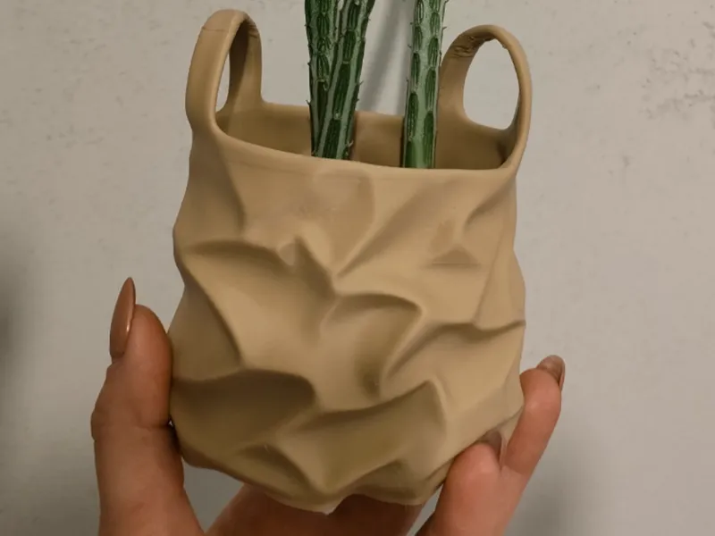 Paper bag style flower pot