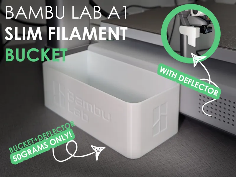 A1 Slim Filament Waste Catcher (Poop Bucket Chute)