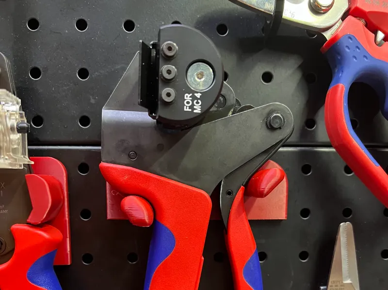 Knipex 9743200 MC4 hanger for Metal Pegboard 25mm