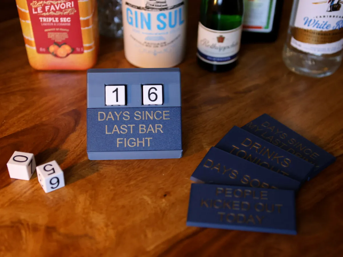 Counter for the Bar with changeable Signs - Free 3D Print Model ...
