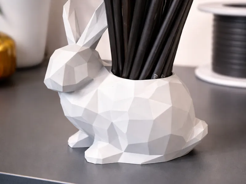 Geometric Bunny Desk Organizer