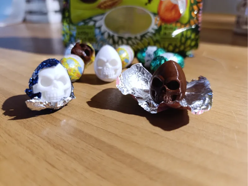 Fake Skull Easter Chocolates Egg 