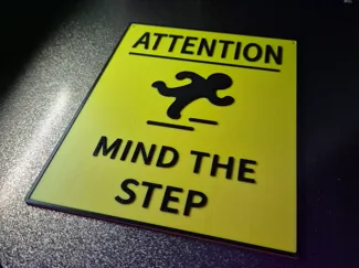 Mind the Step sign