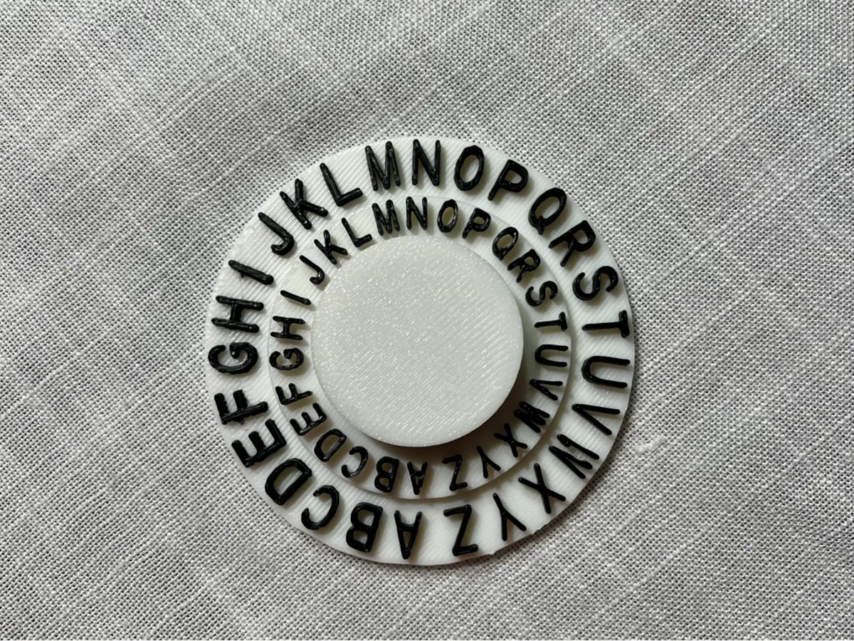 cipher disk - Free 3D Print Model - MakerWorld
