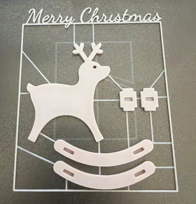 Reindeer Christmas Decoration Kit Card