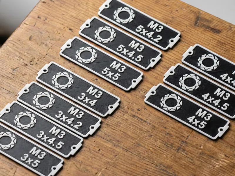 HEATSET INSERT TAGS LABELS FOR GRIDFINITY M3 3 4 5
