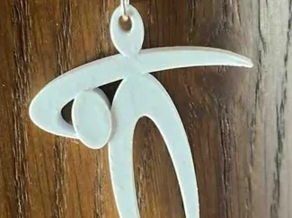 Minimal rugby player keychain