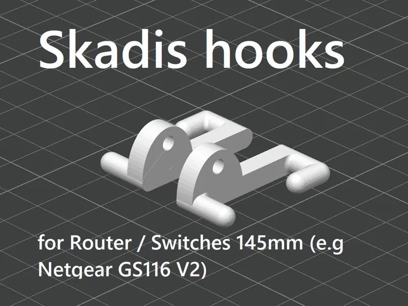 Skadis hooks for switches (e.g. Netgear GS116 V2)