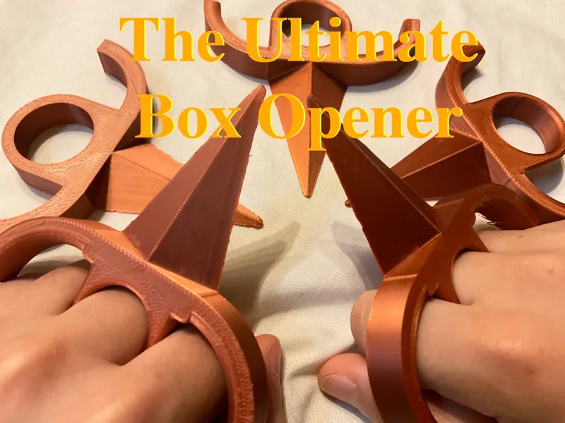 Finger knife portable box opener