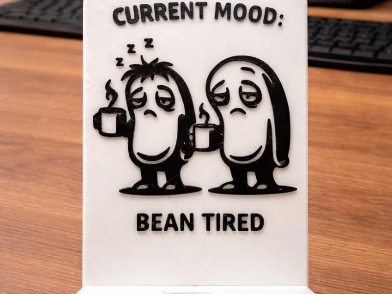 Funny Phone Stand Bean Tired Desk Holder