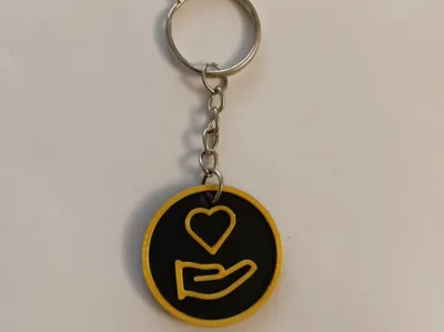 Keychain “Love & Gesture” – Dual-Color Print 