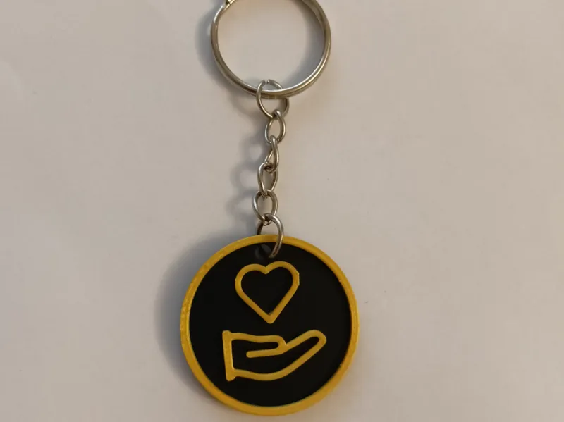 Keychain “Love & Gesture” – Dual-Color Print 