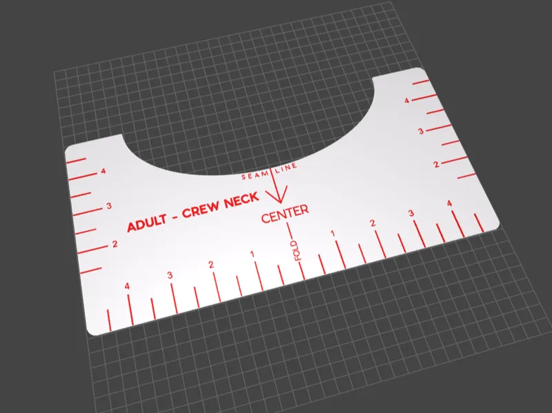 Crew neck shirt sublimation guide