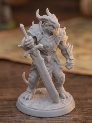 Adorno temático: Dragonborn Warrior - Draconic Champion Greatsword — vista de referencia 2