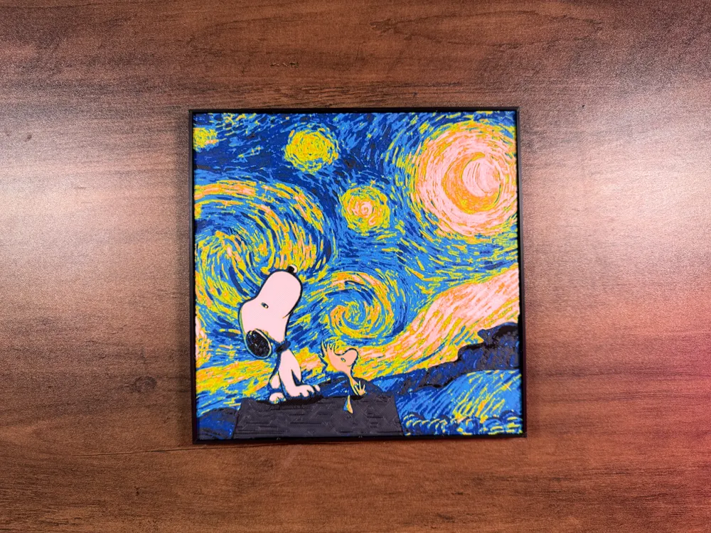 Snoopy – Starry Night | HueForge Art Print