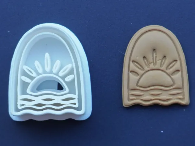 Sunrise Sunset Polymer Clay Cutter Earrings