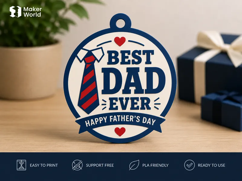 Best Dad Ever Father’s Day Keychain / Ornament