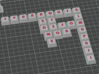 XDA Profile Keycaps - Bauhaus font